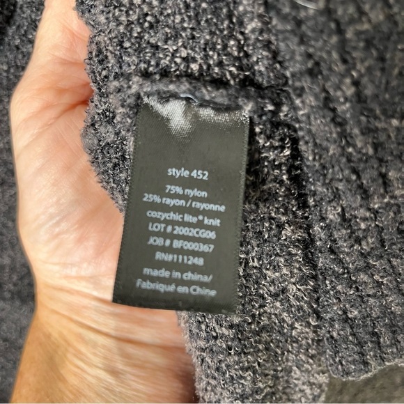 Barefoot Dreams The Cozy Chic Lite Circle Cardigan Size XS/S Black Gray - Picture 8 of 8